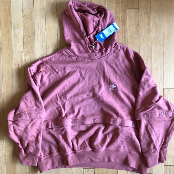 Adidas Always Original Snap-Button Versatile Hoodie - Picture 4 of 14